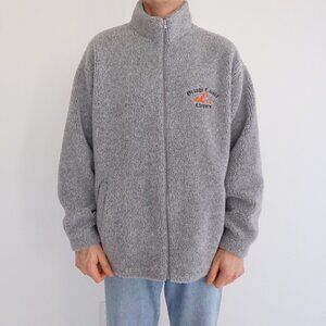 Vintage Orange County Choppers Gray Embroidered Motorcycle Zip Fleece Jacket XL